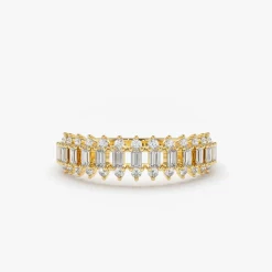 14K Bagguete Diamond Anniversary Ring