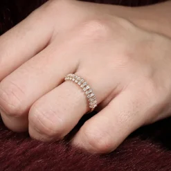 14K Bagguete Diamond Anniversary Ring
