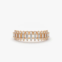 14K Bagguete Diamond Anniversary Ring