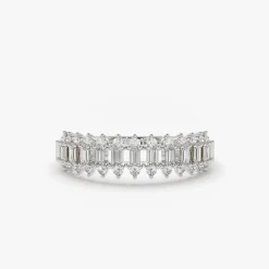 14K Bagguete Diamond Anniversary Ring
