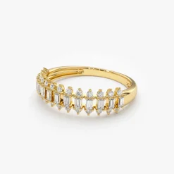 14K Bagguete Diamond Anniversary Ring