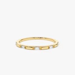 14k Baguette Diamond Dainty Full Eternity