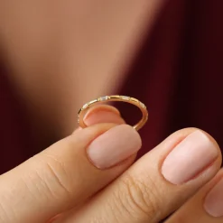 14k Baguette Diamond Dainty Full Eternity
