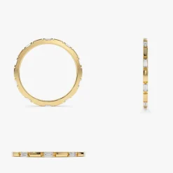 14k Baguette Diamond Dainty Full Eternity