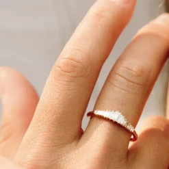 14K Baguette Diamond Tiara Ring
