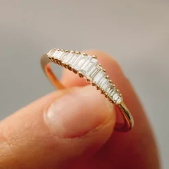 14K Baguette Diamond Tiara Ring