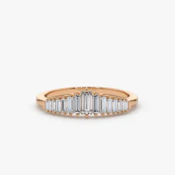 14K Baguette Diamond Tiara Ring