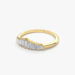 14K Baguette Diamond Tiara Ring