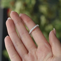 14k Basket Setting Full Eternity Diamond Ring 2.25ctw