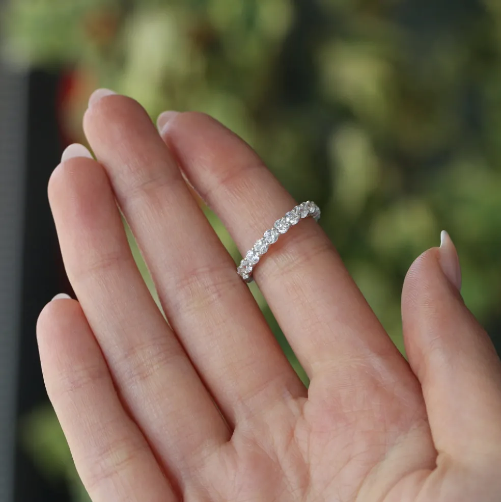 14k Basket Setting Full Eternity Diamond Ring 2.25ctw