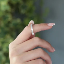 14k Basket Setting Full Eternity Diamond Ring 2.25ctw