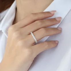 14k Basket Setting Full Eternity Diamond Ring 2.25ctw