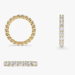 14k Basket Setting Full Eternity Diamond Ring 2.25ctw