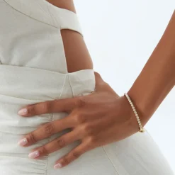 14K Bezel Setting Diamond Bangle
