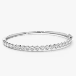 14K Bezel Setting Diamond Bangle
