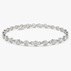 14k Bezel Setting Diamond Tennis Bracelet