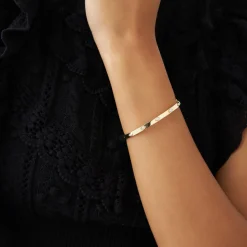 14k Bezel Setting Marquise Shaped Diamond Bangle