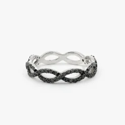 14k Black Diamond Micro Pave Ring