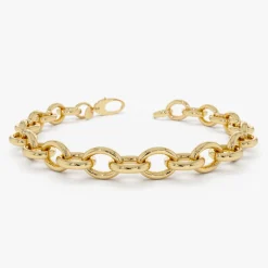 14k Bold Oval Link Bracelet