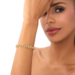 14k Bold Oval Link Bracelet