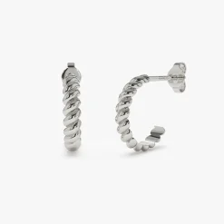 14k Braided 3MM Twist Earrings