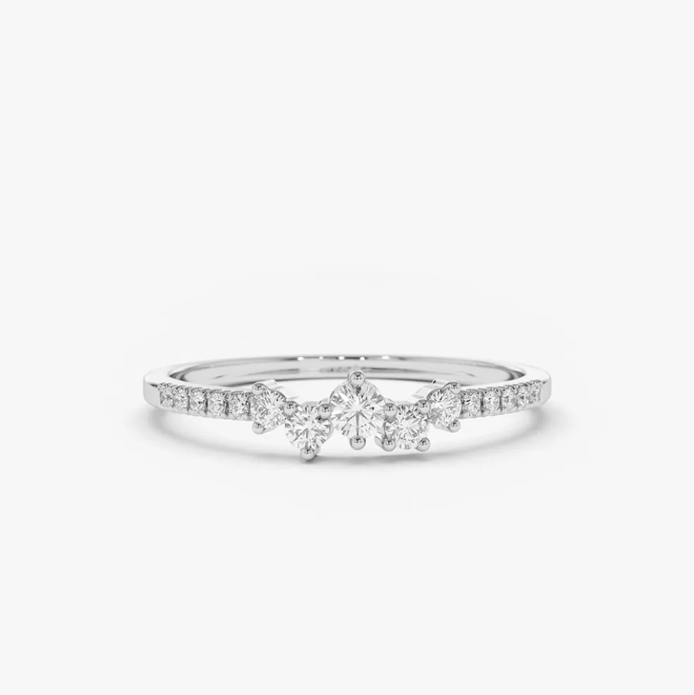 14k Bridal Diamond Cluster Ring