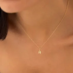 14K Bubble Letter Necklace