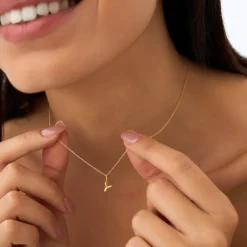 14K Bubble Letter Necklace