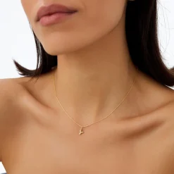 14K Bubble Letter Necklace