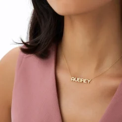 14K Bubble Name Necklace