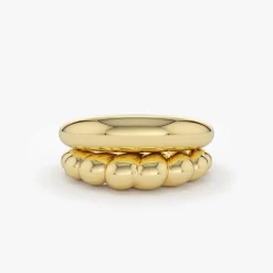 14k Bubble Ring Set
