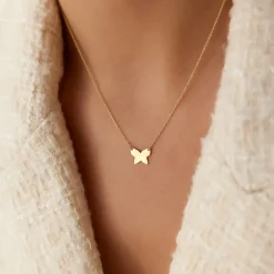 14k Butterfly Necklace