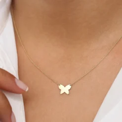 14k Butterfly Necklace