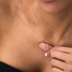 14K Cancer Zodiac Charm Necklace