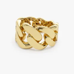 14k Chunky Cuban Curb Chain Link Ring