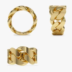 14k Chunky Cuban Curb Chain Link Ring
