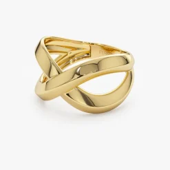 14K Chunky Gold Criss Cross Statement Ring