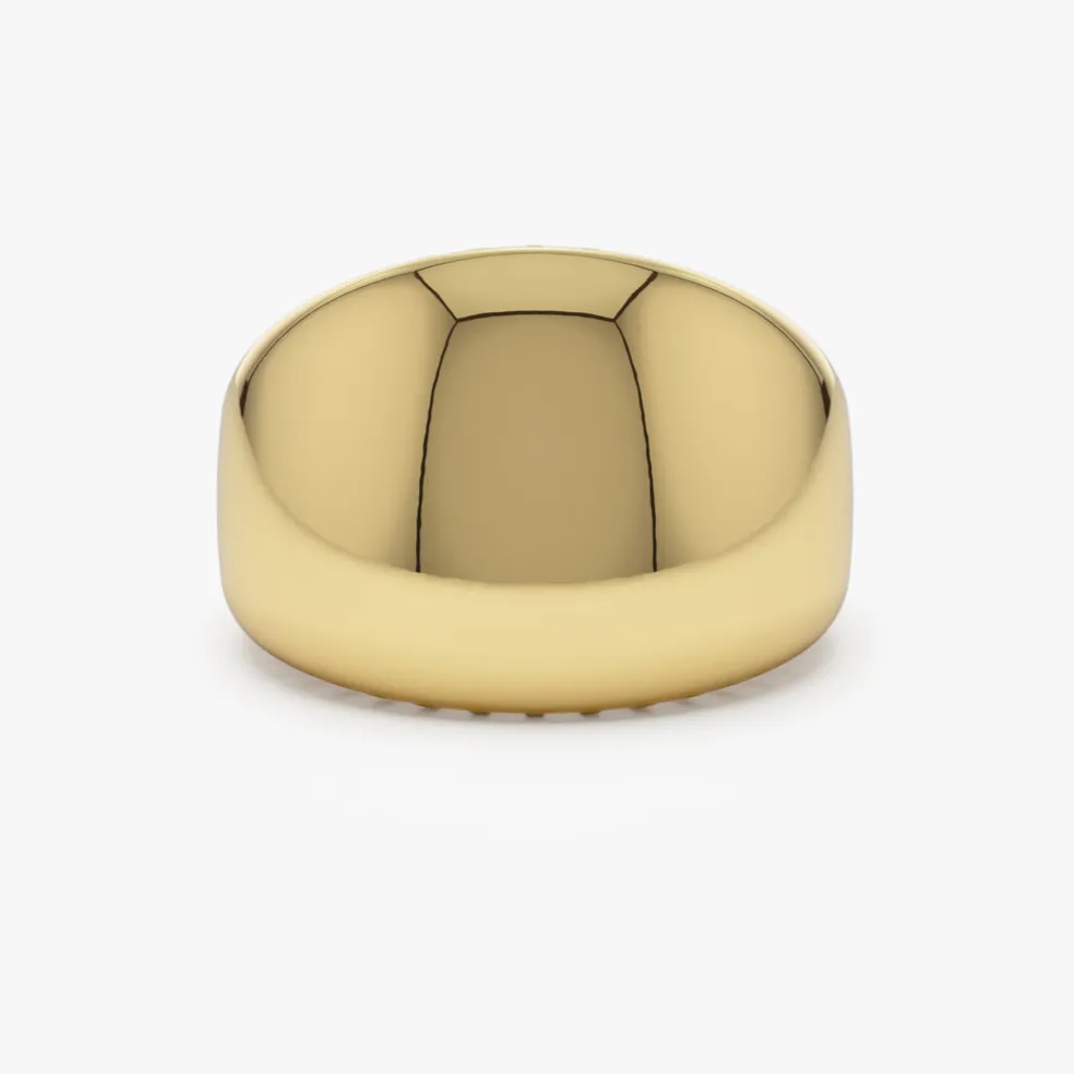 14k Chunky Gold Dome Graduating Statement Ring