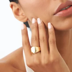 14k Chunky Gold Dome Graduating Statement Ring