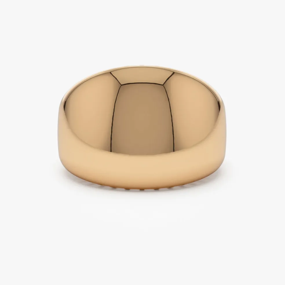 14k Chunky Gold Dome Graduating Statement Ring