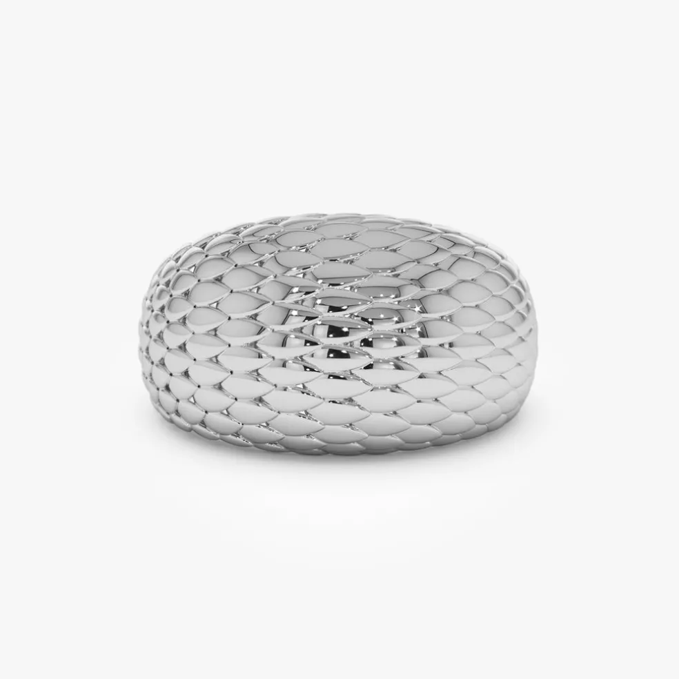 14K Chunky Snake Skin Texture Ring