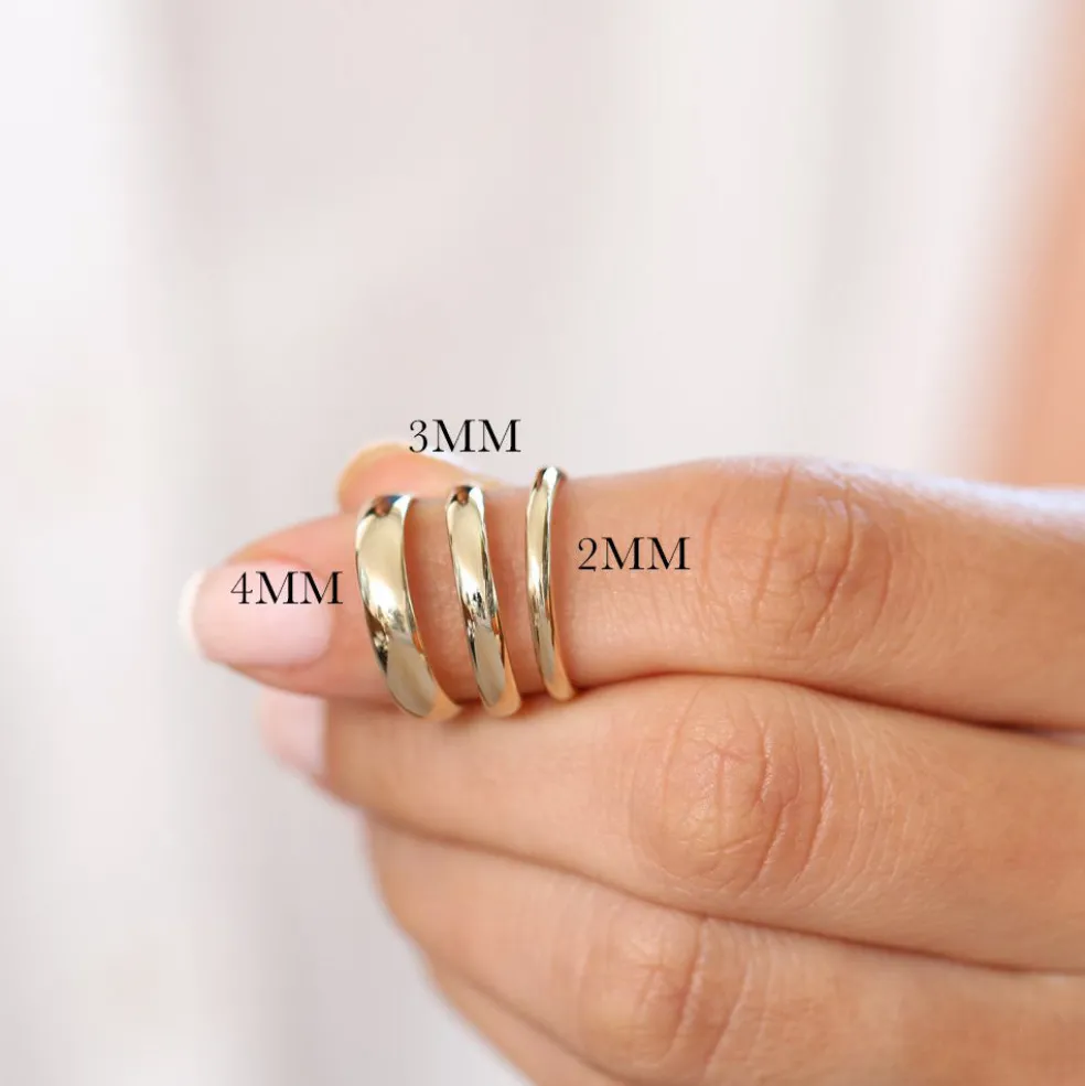 14k Classic Dome 4MM Unisex Wedding Ring