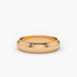 14k Classic Dome 4MM Unisex Wedding Ring