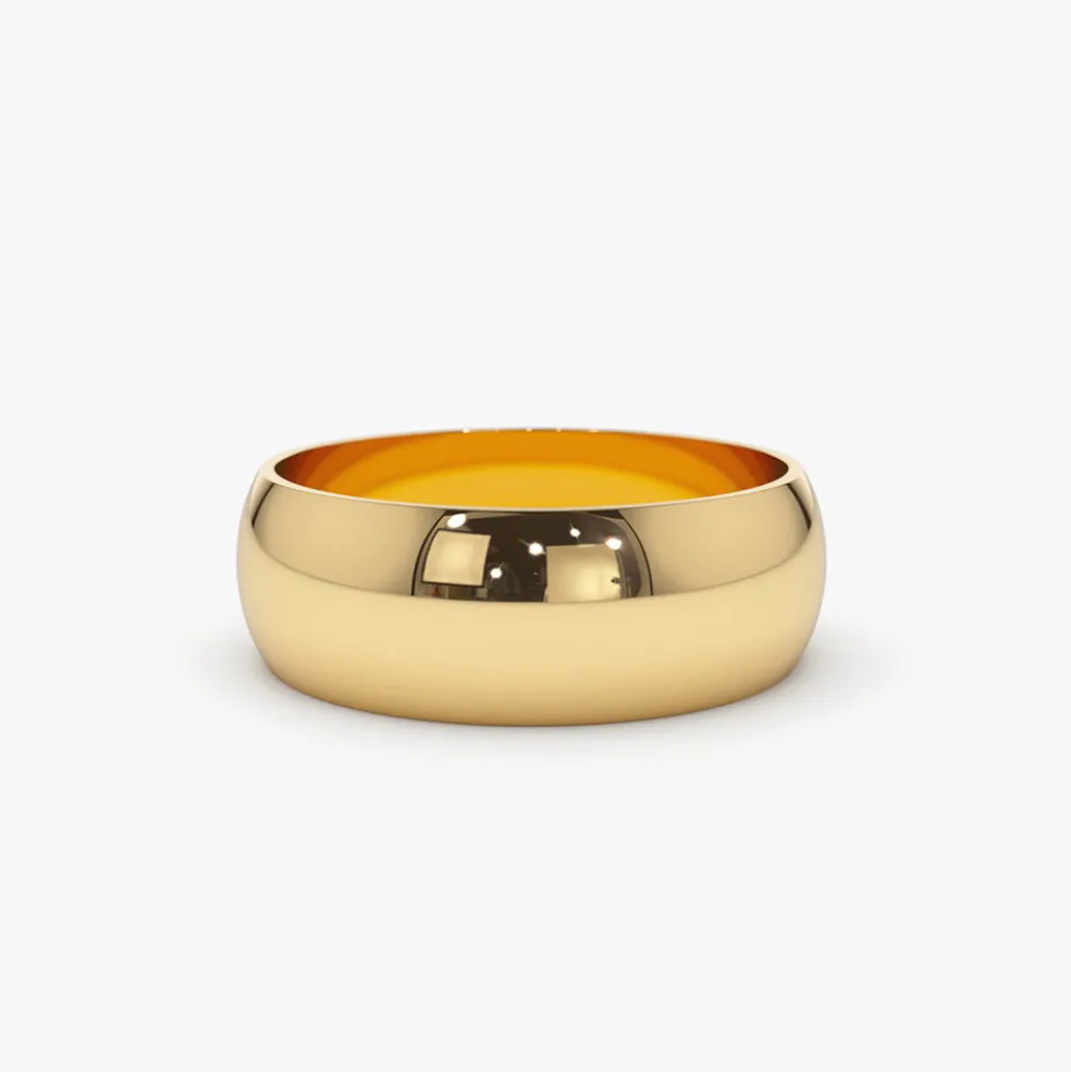14k Classic 6MM Dome Wedding Ring