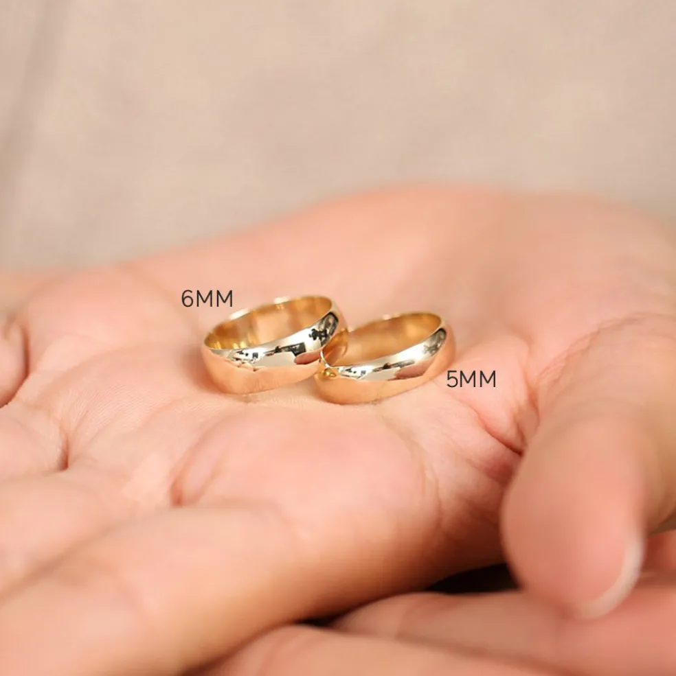 14k Classic 6MM Dome Wedding Ring