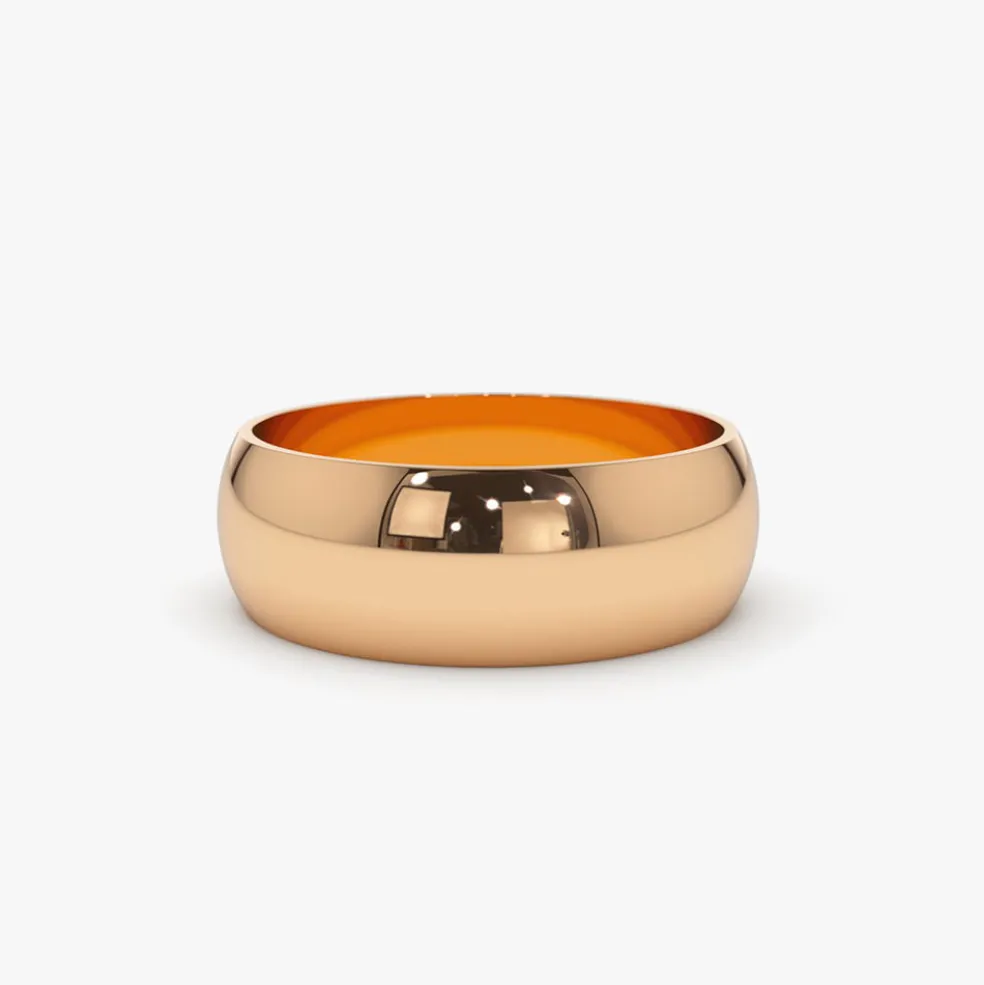 14k Classic 6MM Dome Wedding Ring
