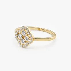 14k Clover Diamond Cluster Ring