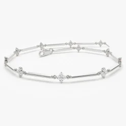 14k Clover Setting Diamond Infinity Bracelet