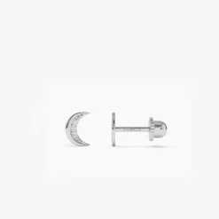 14k Crescent Moon Helix Piercing