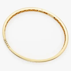 14K Cross Over Graduating Diamond Bangle